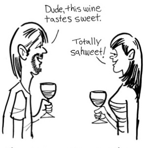 Wine tasting cartoon